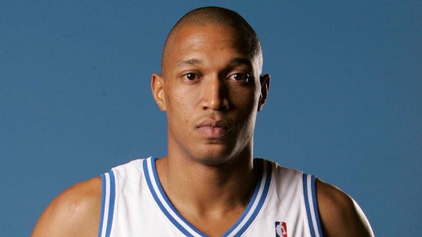 Mandatory Credit: Photo by John Raoux/AP/Shutterstock (6369943ac)Tony Battie Orlando Magic's Tony Battie poses for a photo during the basketball team's media day in Orlando, FlaMagic Media Day Basketball, Orlando, USA.
