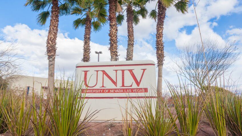 Las Vegas, USA - January 31, 2015: University of Nevada Las Vegas sign.