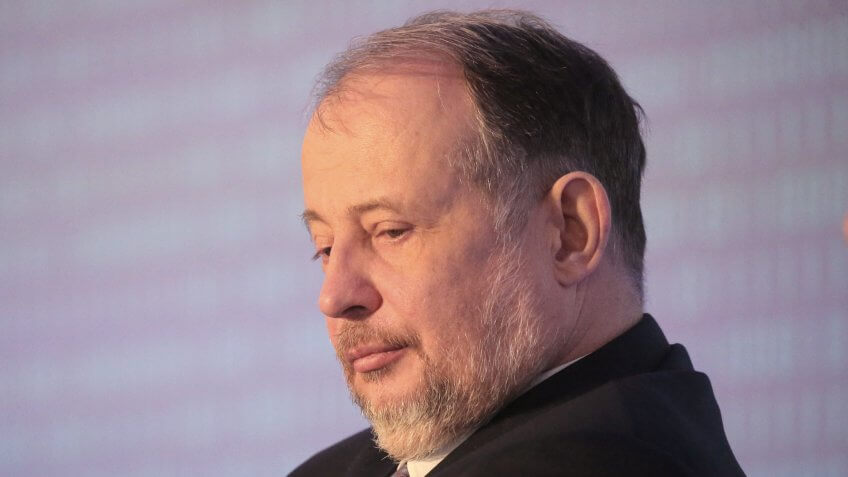 Mandatory Credit: Photo by Maxim Shipenkov/EPA-EFE/Shutterstock (9372095j)Vladimir LisinCongress of Russian Union of Industrialists and Entrepreneurs (RSPP), Moscow, Russian Federation - 09 Feb 2018Chairman of the Board of Directors of NLMK Group Vladimir Lisin attends the congress of Russian Union of Industrialists and Entrepreneurs (RSPP) in Moscow, Russia, 09 February 2018.