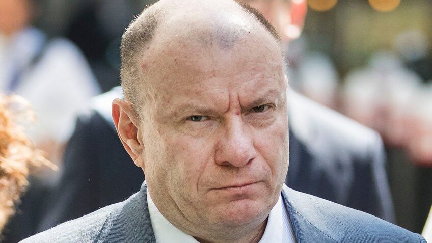 Mandatory Credit: Photo by Peter Macdiarmid/Shutterstock (9671990c)Vladimir Potanin (C) arrives at the Rolls Building of the High Court.