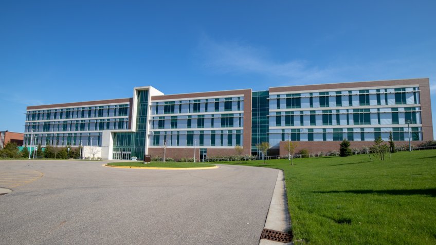 Kalamazoo, Michigan/USA - May 13 2020: Sangren Hall at Western Michigan University campus.