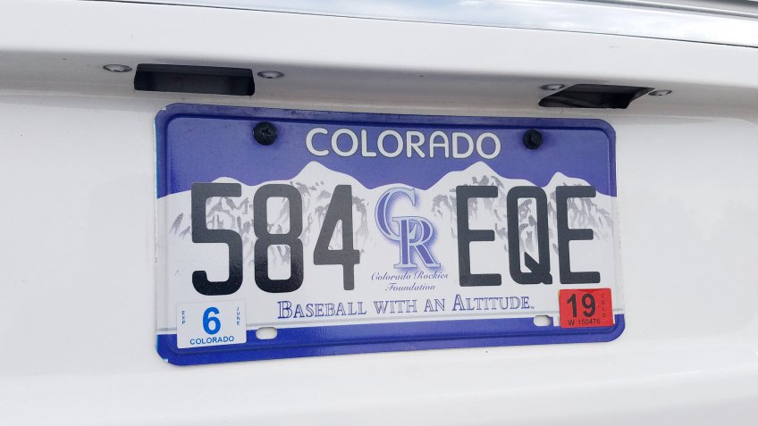 colorado rockies license plate