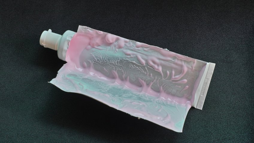 cut toothpaste container