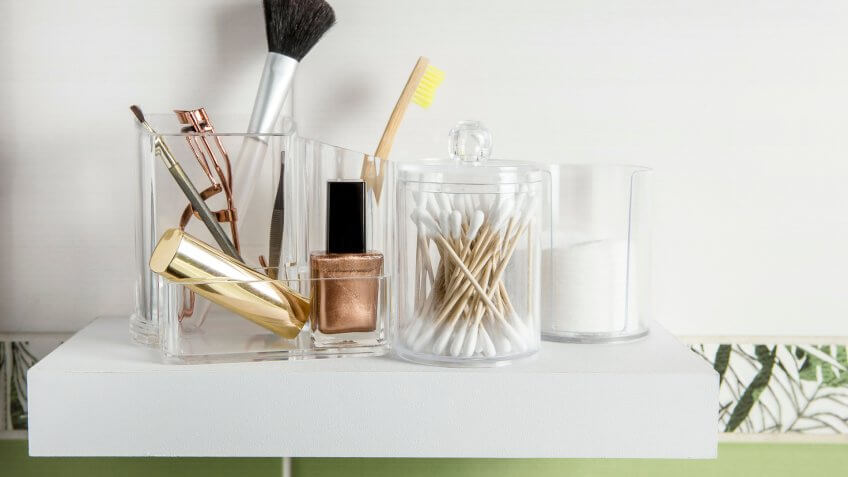 floating bathroom shelf