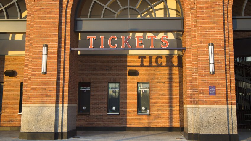 ticket booth at baseball field