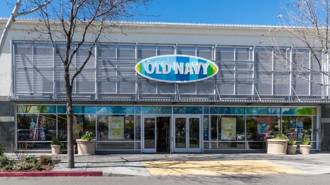 The Old Navy store at The Old Navy store at Nut Tree Mall in Vacaville, California, Old Navy is established in 1994 as a subsidiary of Gap Inc.