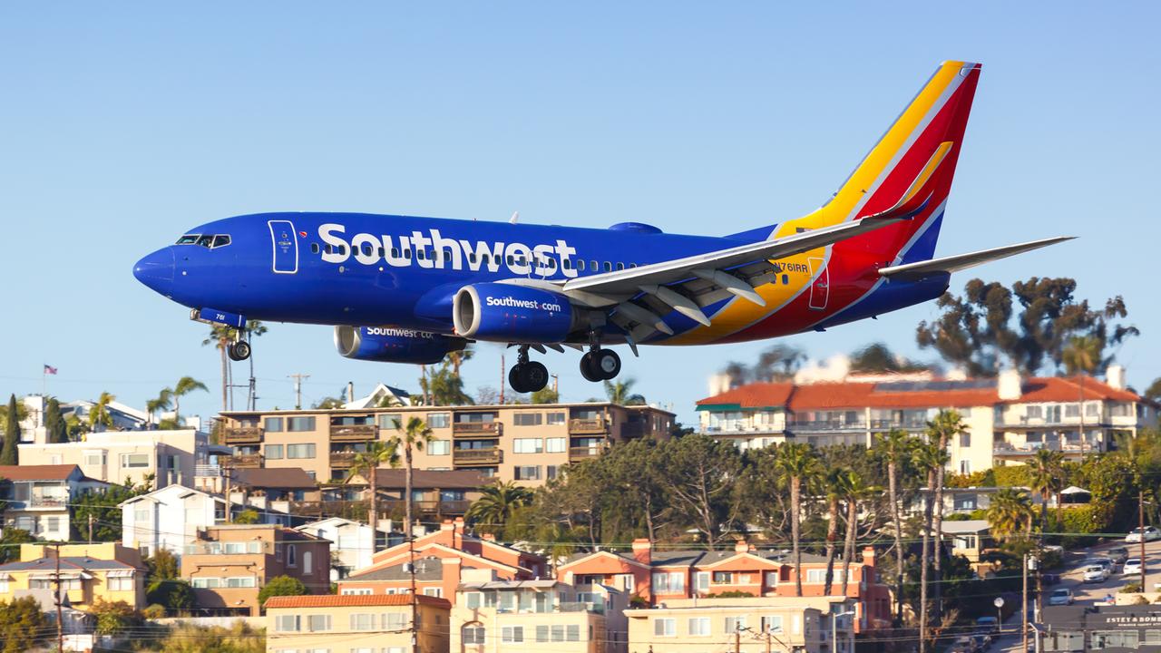 San Diego, United States – April 13, 2019: Southwest Airlines Boeing 737-700 airplane at San Diego airport (SAN) in the United States.
