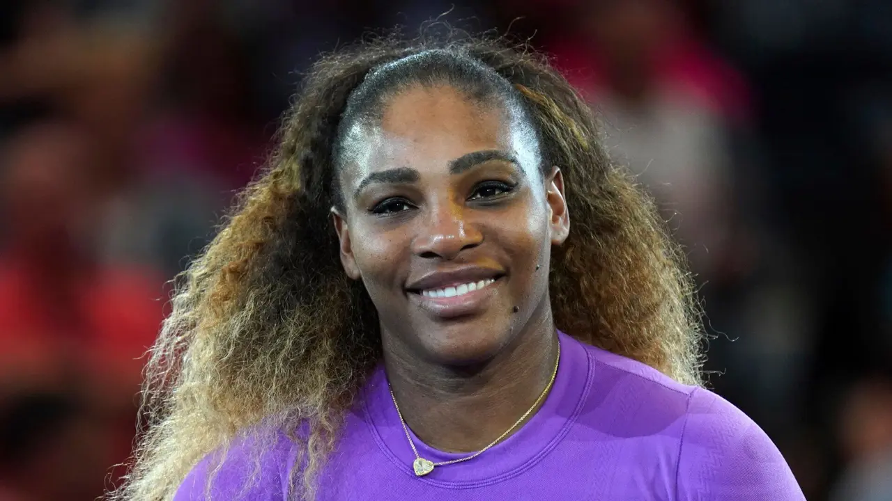 Mandatory Credit: Photo by Greg Allen/Invision/AP/Shutterstock (10404260ai)Serena Williams, of the United States, stands on stage during the trophy ceremony after losing to Bianca Andreescu, of Canada, in the women's finals of the U.