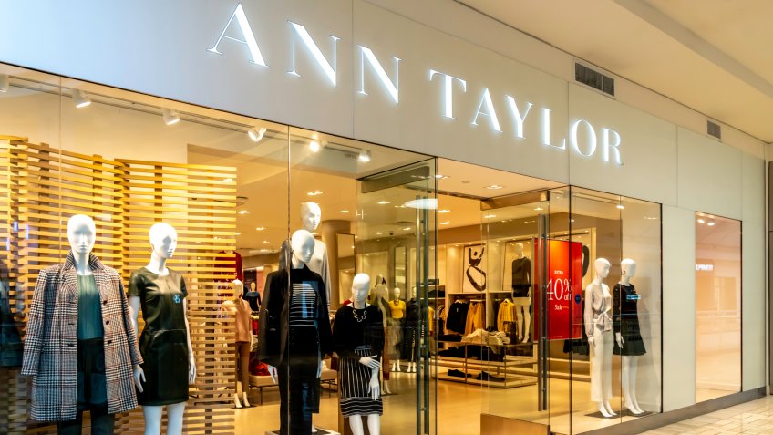 The Ann Taylor storefront in Tysons Corner Center, Virginia, USA