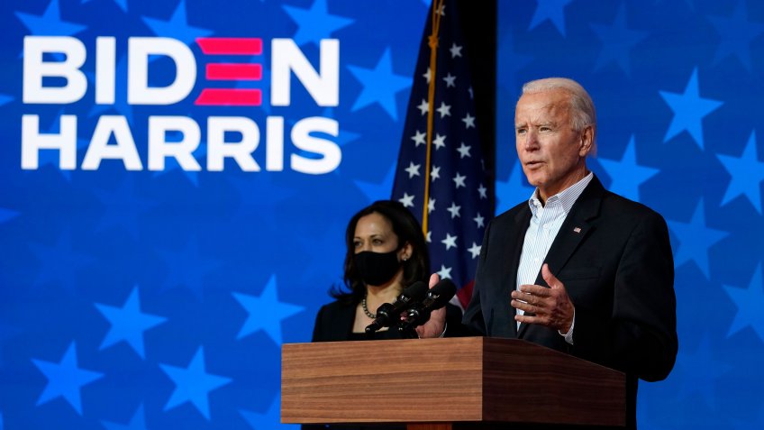 Mandatory Credit: Photo by Carolyn Kaster/AP/Shutterstock (11002146g)Democratic presidential candidate former Vice President Joe Biden speaks, in Wilmington, Del.