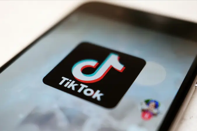 Mandatory Credit: Photo by Kiichiro Sato/AP/Shutterstock (10976999a)As logo of a smartphone app TikTok on a user post on a smartphone screen in Tokyo.