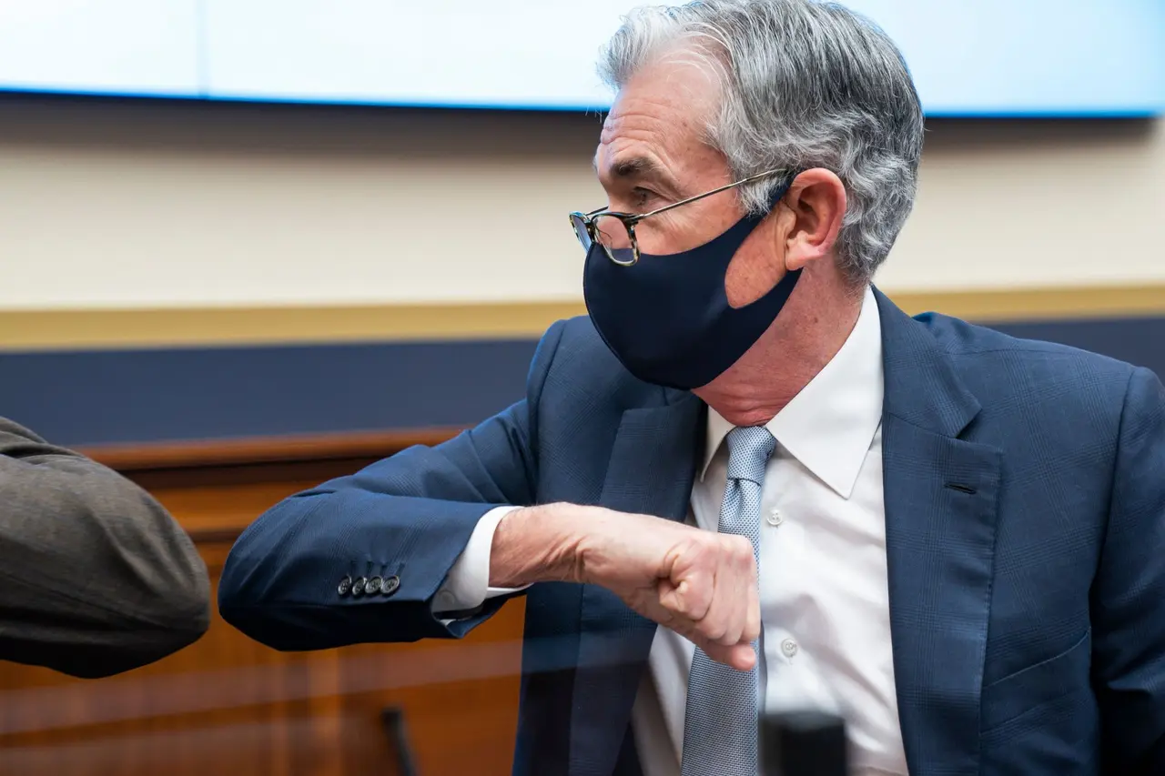 Mandatory Credit: Photo by Shutterstock (11089766d)Federal Reserve Chair Jerome Powell prepares to speak during a House Financial Services Committee hearing on 'Oversight of the Treasury Department's and Federal Reserve's Pandemic Response' in the Rayburn House Office Building in Washington, DC, USA, 02.