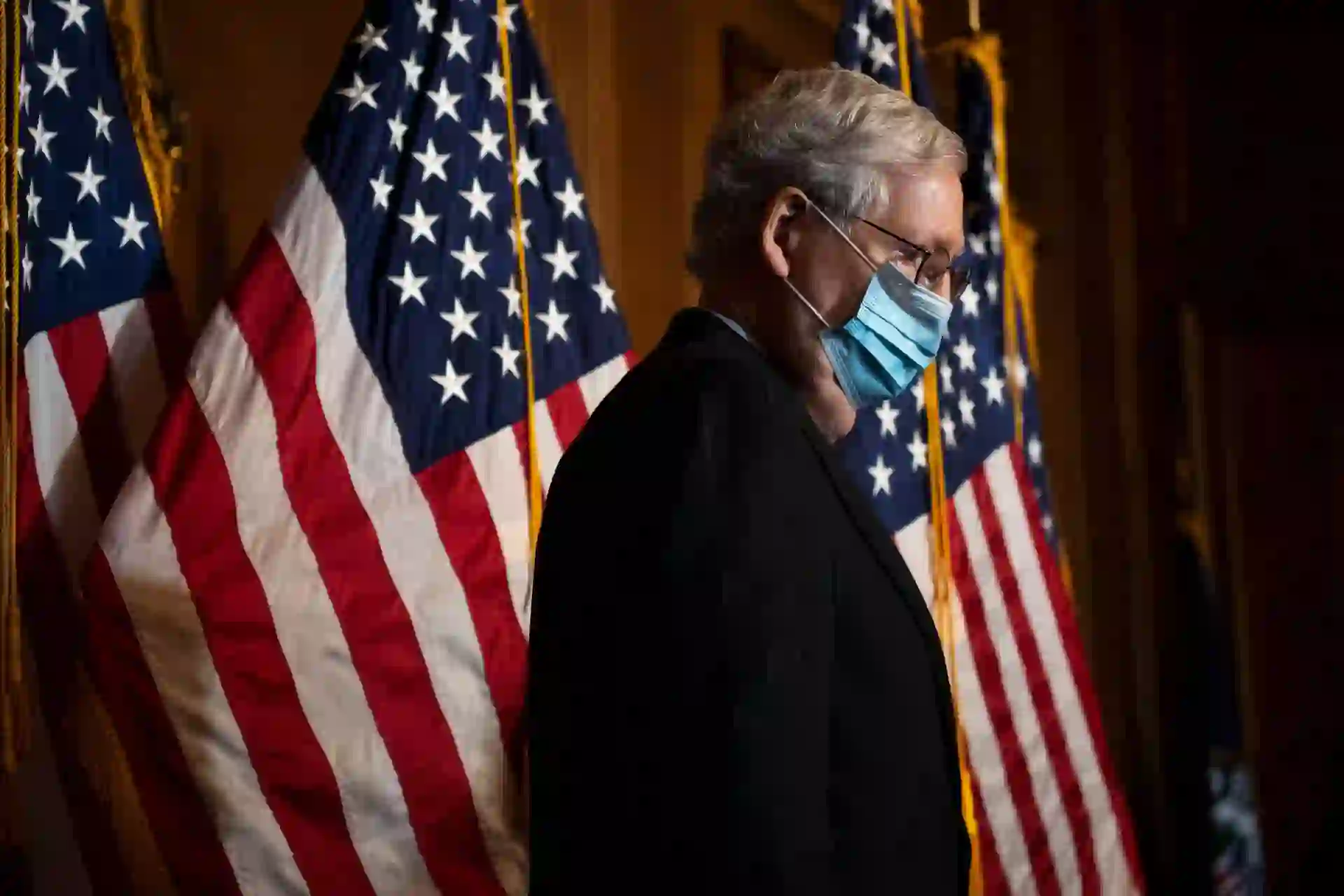 Mandatory Credit: Photo by Shutterstock (11553986i)United States Senate Majority Leader Mitch McConnell (Republican of Kentucky), conducts a news conference in the U.