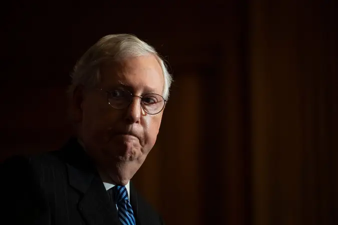 Mandatory Credit: Photo by Shutterstock (11553986j)United States Senate Majority Leader Mitch McConnell (Republican of Kentucky), conducts a news conference in the U.
