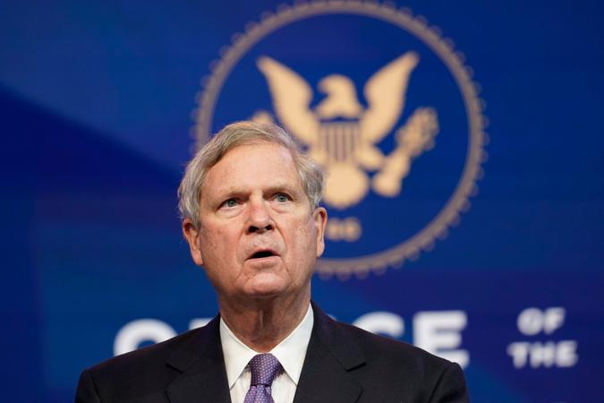 Mandatory Credit: Photo by Susan Walsh/AP/Shutterstock (11538861j)Former Agriculture Secretary Tom Vilsack, who the Biden administration chose to reprise that role, speaks during an event at The Queen theater in Wilmington, DelBiden, Wilmington, United States - 11 Dec 2020.