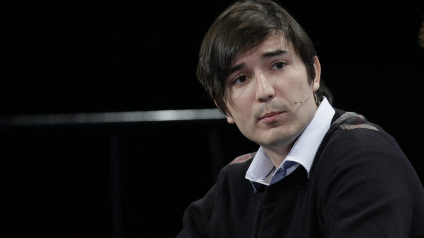 Mandatory Credit: Photo by Andrew Gombert/EPA/Shutterstock (7935515d)Vlad Tenev Co-founder of the Robinhood App Speaks on Stage at Techcrunch Disrupt 2016 New York in Brooklyn New York Usa 10 May 2016 United States BrooklynUsa Techcrunch Disrupt New York 2016 - May 2016.