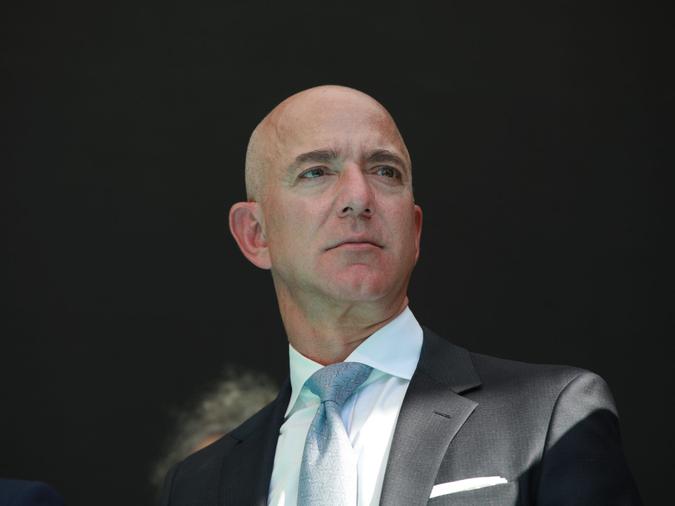 Mandatory Credit: Photo by AHMET SEL/SIPA/Shutterstock (10436139i)Amazon CEO, Jeff Bezos attends a commemoration ceremony held in front of Saudi consulate on the first anniversary of Saudi journalist Jamal Khashoggi's murder in IstanbulAnniversary of the assassination of Saudi dissident journalist Jamal Khashoggi, Istanbul, Turkey - 02 Oct 2019.