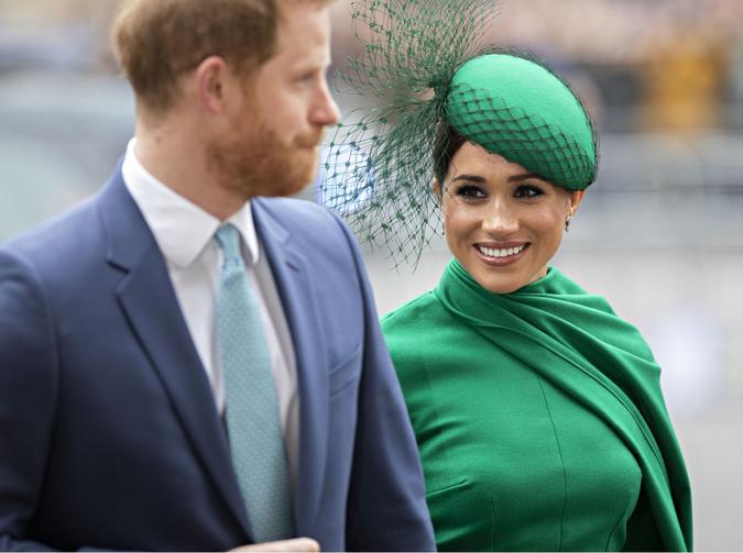 Mandatory Credit: Photo by Rupert Hartley/Shutterstock (10578131m)Meghan Duchess of Sussex arrives alongside Prince Harry at Westminster Abbey to attend the Commonwealth Service - their last engagement as full time working RoyalsCommonwealth Day Service, Westminster Abbey, London, UK - 09 Mar 2020.