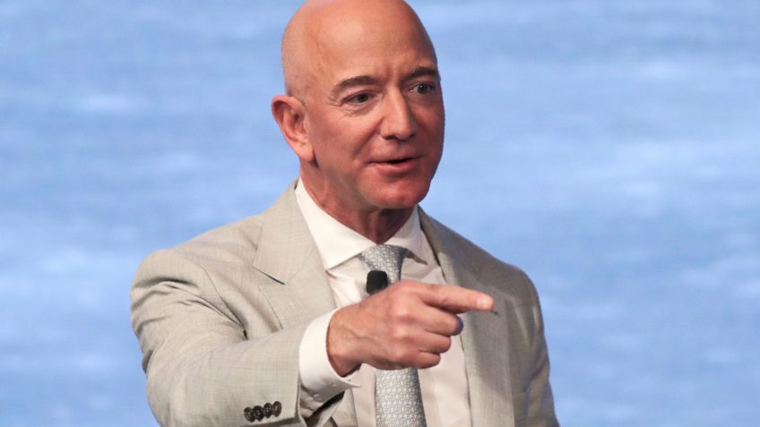 Mandatory Credit: Photo by Charles Krupa/AP/Shutterstock (10631223a)Amazon founder Jeff Bezos during the JFK Space Summit at the John F.