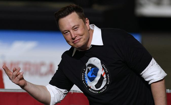 Mandatory Credit: Photo by Paul Hennessy/SOPA Images/Shutterstock (10664640e)SpaceX founder Elon Musk gestures to the audience after being recognized by U.