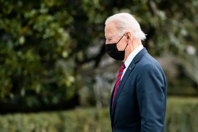 Mandatory Credit: Photo by JIM LO SCALZO/EPA-EFE/Shutterstock (11736789a)US President Joe Biden returns to the White House, in Washington, DC, USA, 29 January 2021, after a short visit with wounded veterans at Walter Reed Medical Center in Bethesda, Maryland.