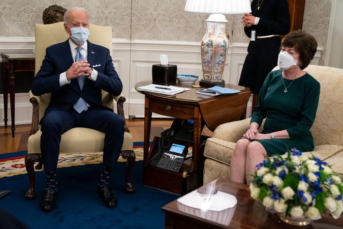 Mandatory Credit: Photo by Evan Vucci/AP/Shutterstock (11739493s)President Joe Biden meets with Sen.