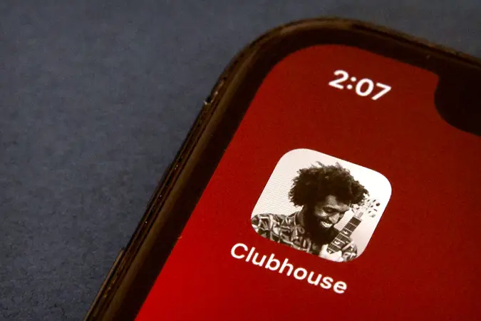 Mandatory Credit: Photo by Mark Schiefelbein/AP/Shutterstock (11753040a)The icon for the social media app Clubhouse is seen on a smartphone screen in Beijing, .