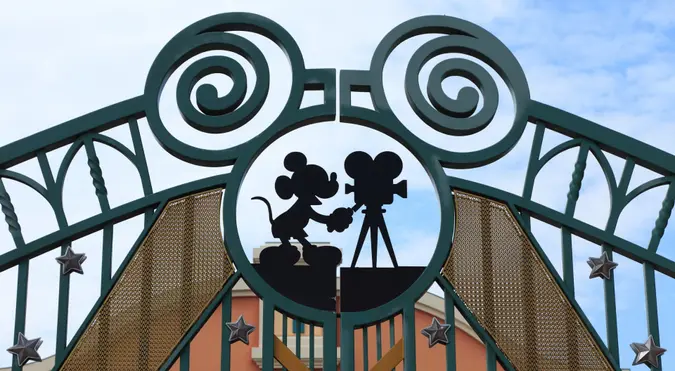 "Paris,France,July 10th 2010:Detail of the entrance gate in Walt Disney Studios in Paris.