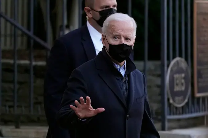 Mandatory Credit: Photo by Patrick Semansky/AP/Shutterstock (11789009e)President Joe Biden departs after attending Mass at Holy Trinity Catholic Church in the Georgetown neighborhood of WashingtonBiden, Washington, United States - 06 Mar 2021.