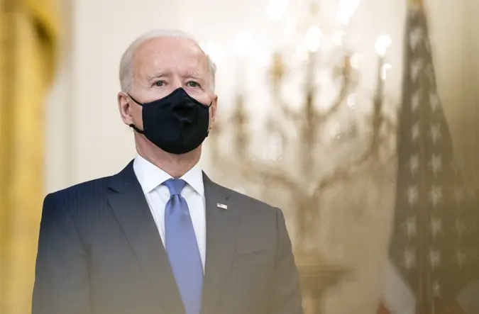 Mandatory Credit: Photo by Kevin Dietsch/UPI/Shutterstock (11791841q)President Joe Biden listens as Vice President Kamala Harris delivers remarks at a Combatant Commander nomination event for, Air Force Gen.