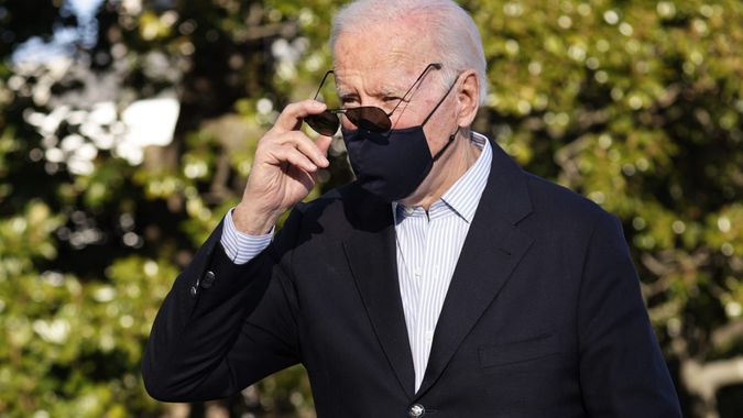 Mandatory Credit: Photo by Shutterstock (11824740i)United States President Joe Biden walks towards members of the media on the South Lawn of the White House upon his return to Washington after a weekend in Camp David.