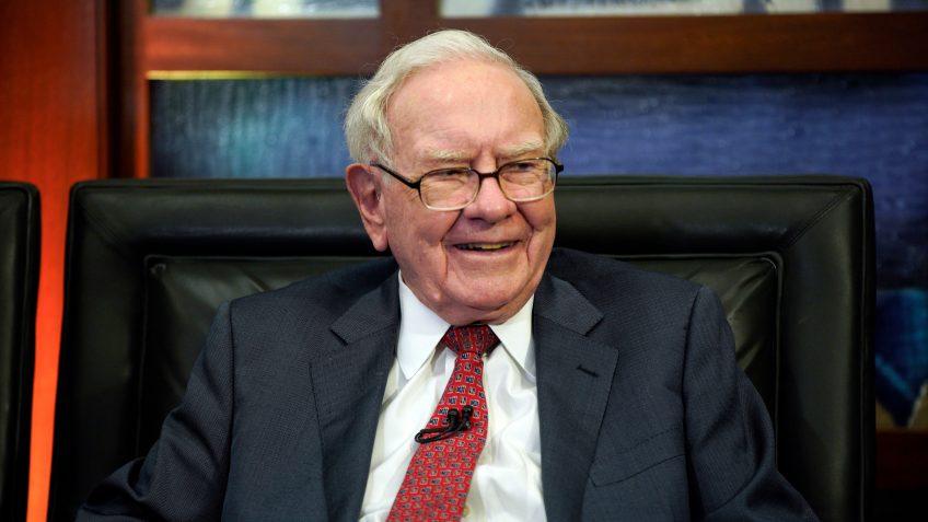 Mandatory Credit: Photo by Nati Harnik/AP/Shutterstock (9665074s)Berkshire Hathaway Chairman and CEO Warren Buffett smiles during an interview in Omaha, Neb.