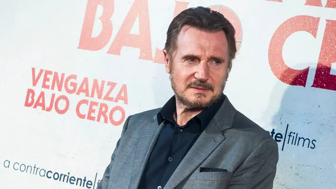 Mandatory Credit: Photo by Belen Diaz/DYDPPA/Shutterstock (10337370bc)Liam Neeson'Cold Pursuit' Film Premiere, Arrivals, Capitol Cinema, Madrid, Spain - 15 Jul 2019.