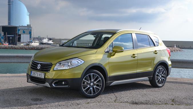 Barcelona, Spain - 26th September, 2013: Suzuki SX4 S-Cross stopped on a road.