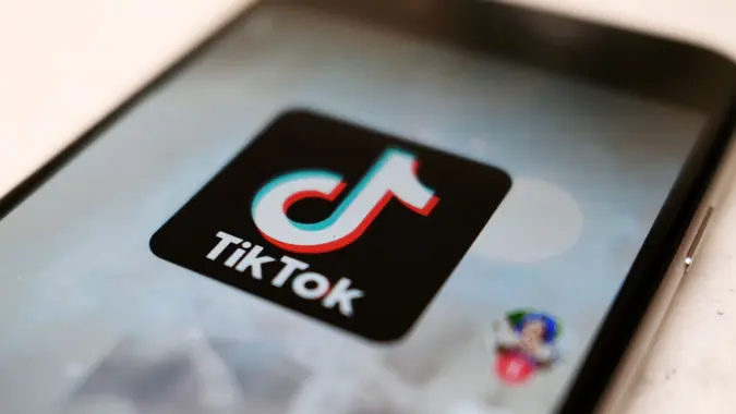 Mandatory Credit: Photo by Kiichiro Sato/AP/Shutterstock (10792559b)Logo of a smartphone app TikTok is seen on a user post on a smartphone screen, in TokyoTikTok, Tokyo, Japan - 28 Sep 2020.