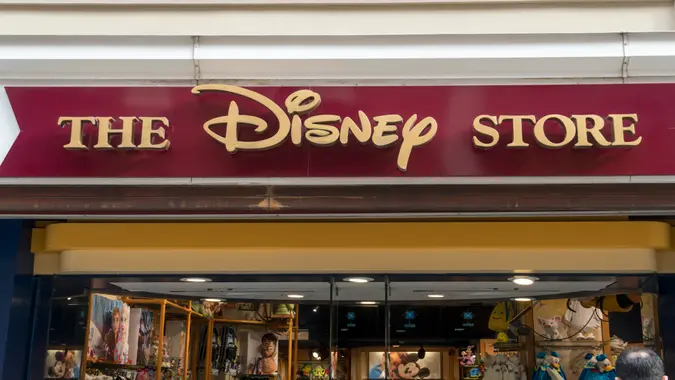 Bari, Italy - February 4, 2020: The Disney store signage.