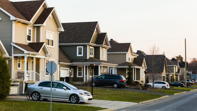 Homes in a row.