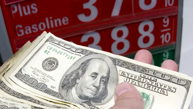 Cash for Gas (#3 of series) stock photo