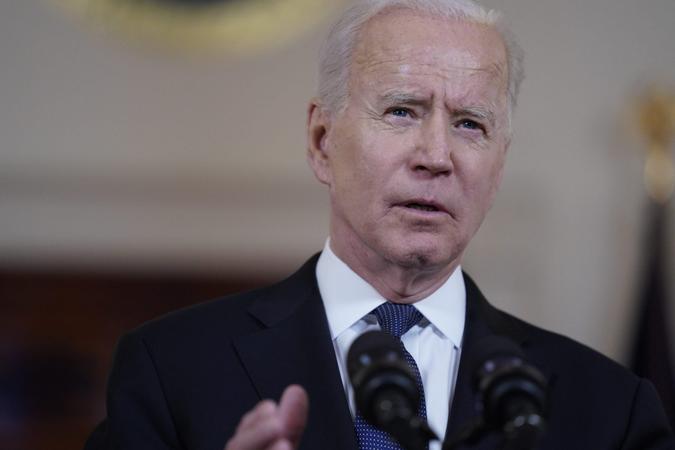 Mandatory Credit: Photo by Evan Vucci/AP/Shutterstock (11914585d)President Joe Biden speaks about a cease-fire between Israel and Hamas, in the Cross Hall of the White House, in WashingtonBiden, Washington, United States - 20 May 2021.