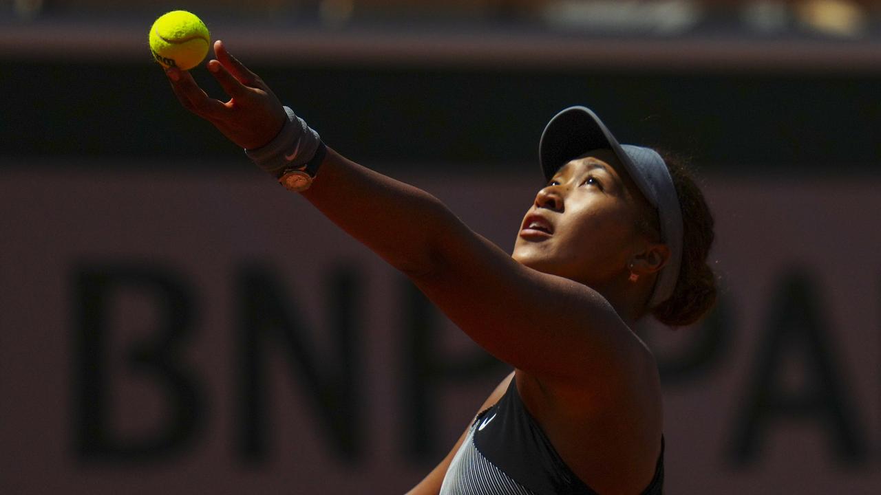 Mandatory Credit: Photo by Javier Garcia/BPI/Shutterstock (11977037qd)Naomi Osaka during her first round matchFrench Open Tennis, Day One, Roland Garros, Paris, France - 30 May 2021.