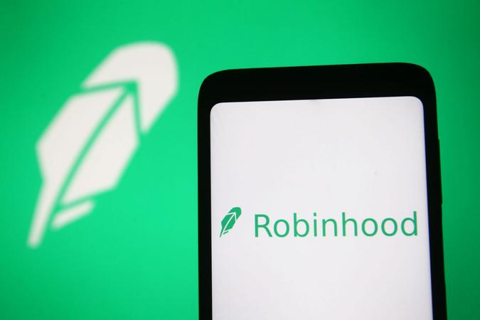 Mandatory Credit: Photo by Pavlo Gonchar/SOPA Images/Shutterstock (11748224w)In this photo illustration a Robinhood logo of a U.
