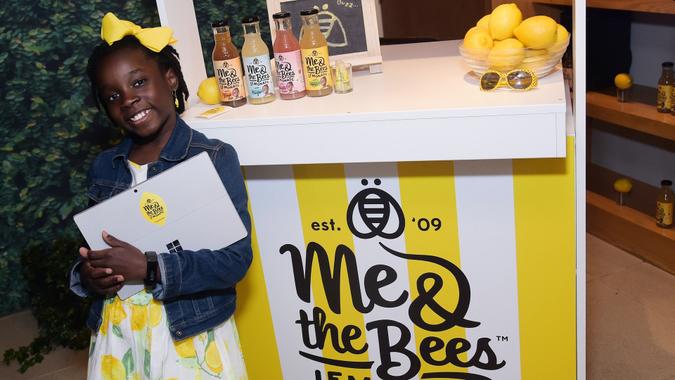 Mandatory Credit: Photo by Charles Sykes/AP/Shutterstock (9139999a)Mikaila Ulmer talks about her company, Me & the Bees, and being a young entrepreneurMicrosoft Windows 10 Student Showcase, New York, USA - 10 May 2016.