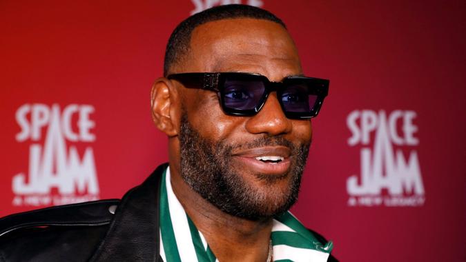 Mandatory Credit: Photo by Willy Sanjuan/Invision/AP/Shutterstock (12189852e)LeBron James attends an event for "Space Jam: A New Legacy", at Six Flags Magic Mountain in Santa Clarita, Calif"Space Jam: A New Legacy" Event, Santa Clarita, United States - 29 Jun 2021.