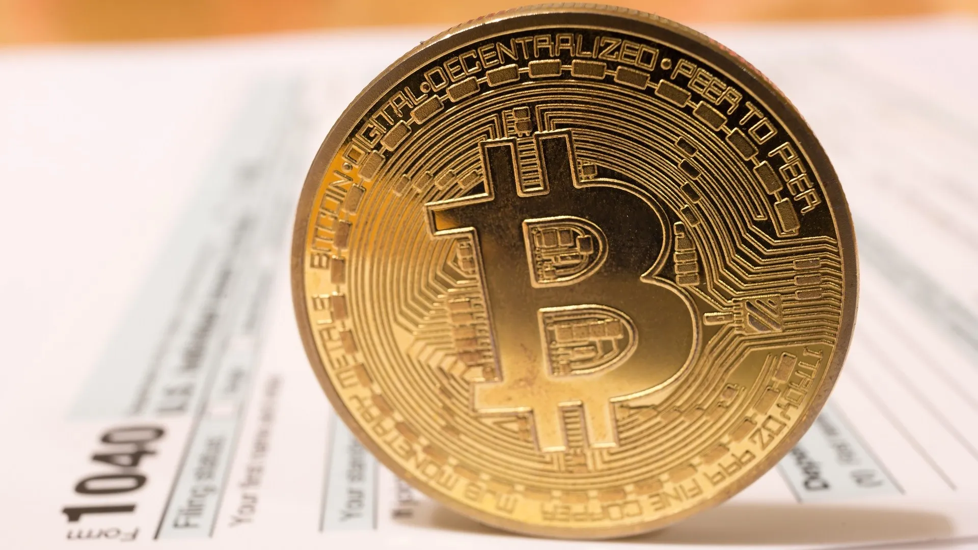 USA Bitcoin cryptocurrency tax day april 15 2019 stock photo