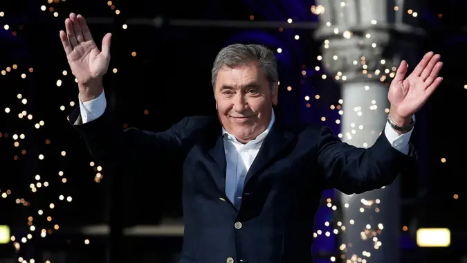 Mandatory Credit: Photo by GUILLAUME HORCAJUELO/EPA-EFE/Shutterstock (10327713bg)Belgian cyclist legend Eddy Merckx attends the team's presentation two days ahead of the 106th edition of the Tour de France cycling race in Brussels, Belgium, France, 04 July 2019.