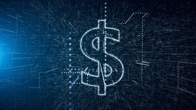 Russia, USA, Dollar Sign, Icon.