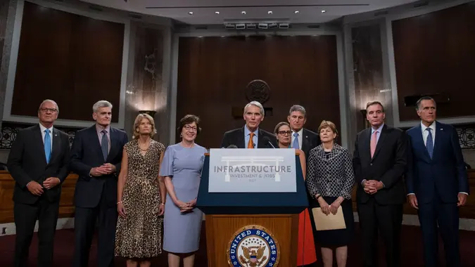 Reaction to the Vote to begin Debate on the Bipartisan Infrastructure Bill in the US Senate, Washington, District of Columbia, USA - 28 Jul 2021