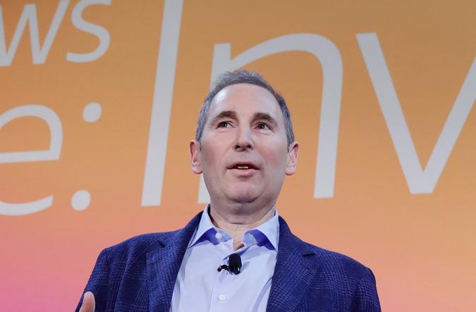 Mandatory Credit: Photo by Isaac Brekken/AP/Shutterstock (10492946e)AWS CEO Andy Jassy, discusses a new initiative with the NFL that will transform player health and safety using cloud computing during AWS re:Invent 2019 on in Las VegasNFL AWS Announcement, Las Vegas, USA - 05 Dec 2019.