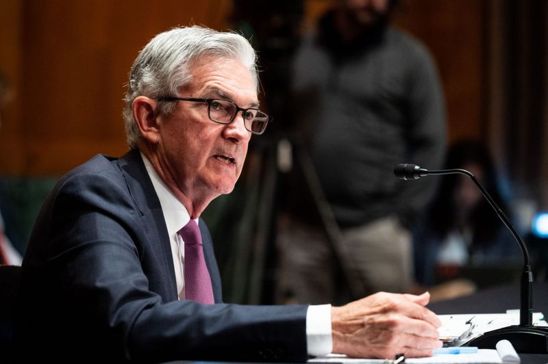 Mandatory Credit: Photo by Michael Brochstein/SOPA Images/Shutterstock (12216651b)Jerome Powell, Chairman, Federal Reserve System, speaks at a hearing of the Senate Committee on Banking, Housing, and Urban Affairs.