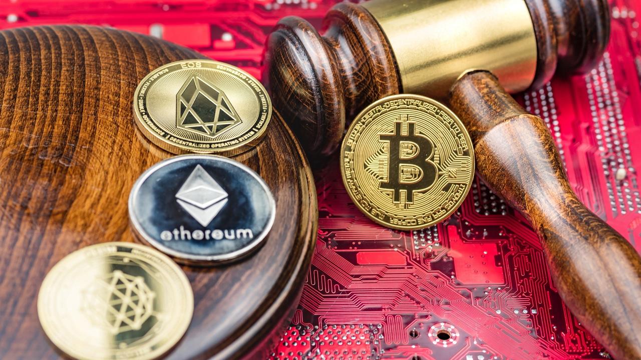 Concept law judge image for cryptocurrency stock photo